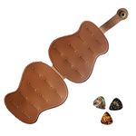 Guitar Shape Picks Holder Case Can Hold 18 Pieces Of Variety Picks Storage Pouch Box,Leather Guitar Plectrums Bag,Gift for Guitar Players...