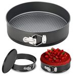 10 inch Round Cake Pan, Nonstick Bakeware Springform, Leakproof Cake Pans with Removable Bottom for Baking, Cheesecake Pan