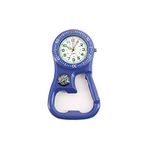 Weicam Men Women Compass Corkscrew Carabiner Clip on FOB Watch Outdoor Adventure Luminous Pocket Watch (Blue)