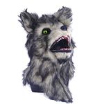 Cosermart Wolf Mask Moving Jaw Realistic Furry Fox Funny Dog Masks Scary Animal Head Mask for Costume Party