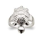 MJ 925 Silver Pure 92.5 Sterling Silver Stylish Tortoise/Turtle Finger Ring (17) for women