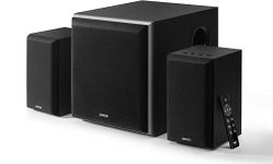 Edifier M601DB Computer Speaker System with Wireless Subwoofer, 2.1 Bookshelf Sound System, Bluetooth 5.1 AptX, 110W RMS, for Desktop, Laptop, Tablets, Phone, TV, Black