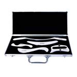 Stainless Steel Gua Sha Set 5pcs Scraping Massage Tool IASTM tools for Soft Tissue Therapy and Reduce Legs, Back, Arms,Neck,Shoulder Muscle Pain(D)