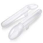 Calibrated Medicine Spoon for Kids, Baby & Toddler - (Pack of 2) - 2 Tsp/10 mL Capacity Plastic Oral Liquid Dose Medication Graduated Dispenser