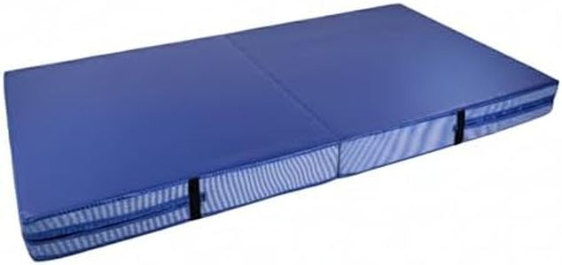 FlooringInc Folding Gymnastics Crash Mat – Thick Landing Pad for Tumbling, Kids Gymnastics, Cheer & Martial Arts Training – 8" Crash Pad, 4 ft x 8 ft Safety Mat (Royal Blue)