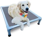 ChewProof Dog Bed Heavy Duty Othopedic Indestructible Aluminium Elevated Dog Bed with High Grade Mesh Matt Guaranteed for Life Indoor & Outdoor use Tough and Comfortable (Large)