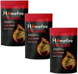 Topline Homefire Wood Wool Fire Lighters - Pack of 3 x 300g Easy to Light 100% Natural Twizlers Firelighters Card for Charcoal BBQ’s, Pizza Oven, Fire Pits, Wood Burners, Barbecue, Camping.