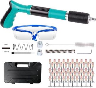 DPCR 5 Gears Manual Steel Nails Gun Tool with 50 Round Nails, Concrete Nail Gun Rivet Tool Portable Manual Silencing Wall Nail Gun for Cement Wall, Household, Meatalworking || Nail Gun Kit ||
