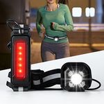 West Biking Running Light for Runners - Chest LED Lamp Run Light IPX5 Waterproof - 500 Lumens Super Bright LED Waist Lamp, USB Rechargeable 3 Modes Run Lights for Jogging Dog Walking