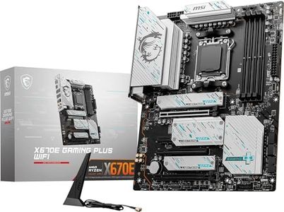 MSI X670E GAMING PLUS WIFI Gaming Motherboard (AMD Ryzen 9000/8000/7000 Series Processors, AM5, DDR5, PCIe 5.0, SATA 6Gb/s, M.2 slots, USB 3.2 Gen 2, Wi-Fi 6E, Bluetooth 5.3, 2.5Gbps LAN, HDMI/DP,ATX)