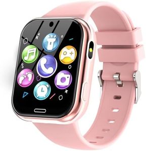 Igreeman Reloj Inteligente Niños-Smartwatch Telefónica para Niño y Niña con Llamar 19 Juegos Podómetro SOS Audiolibro Música Cámara Linterna Despertador-Reloj Niños Regalo para niños 4-10 años(Rosa)