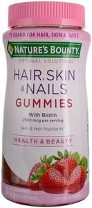 Nature's Bounty Optimal Solutions Hair, Skin And Nails Gummies, 80 Ea (Pack Of 6)