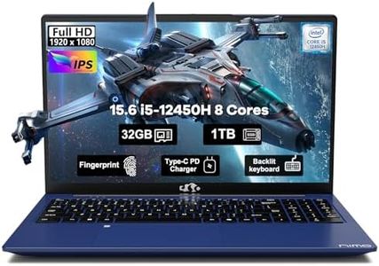 NIMO 15.6 FHD-Laptop, 8 cores Intel i5-12450H 32GB RAM 1TB SSD (Beat AMD R5 5500U,up to 4.4 GHz) 100W Type C IPS Business Laptop-Computer with Backlit Keyboard Fingerprint WiFi6 Win 11