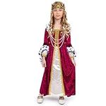 Dress Up America Queen Costume for Girls - Kids Renaissance Princess Costume - Royal Gown and Crown Set