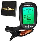 Tune Mate Ukulele & Guitar Tuner Clip On also with Modes for Bass, Violin, Banjo, Chromatic & Wind Instruments. UK Seller. Quick Start Guide & Battery. Accurate, Easy to Use & Backlit Digital Display.