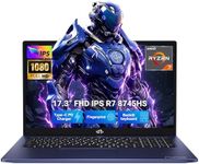 NIMO 17.3" IPS-Gaming-Laptop, AMD Ryzen 7 8745HS Up to 4.9GHz Beat R9 7940HS 32GB RAM 1TB SSD Radeon 780M-Graphics, Backlit Keyboard Fingerprint, Win 11 PC for Work & Play 2-Yr Warranty