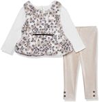 Calvin Klein Baby Girls 3 Pieces Vest Set, Animal Print, 18 Months