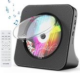 Gueray Portable CD Player, Bluetooth CD Kpop Player for Desktop with HiFi Sound Speaker, Cute FM Radio CD Music Player for Home with Remote Control Dust Cover LED Screen Support AUX/USB Headphone Jack