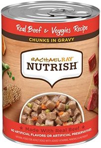 Nutrish Rachael Ray Chunks in Gravy Wet Dog Food, Real Beef & Veggies Recipe, 13 Ounce (Pack of 12)