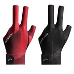 gofidin 2 PCS Breathable Billiard Pool Gloves, Spandex Snooker Billiard Left Hand Three Fingers Snooker Billiard Glove Elasticity Billiard Training Gloves Accessories