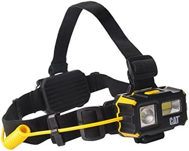 Cat Work Lights CT4120 Multi Function Battery Powered Head Lamp for Camping, Running, Hiking, Reading, and Working, 3 AAA Batteries Included Black