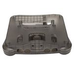 Retro N64 Game Console Case, Video Game Console Housing Shell Cover for N64, Transparent Black
