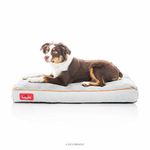 BRINDLE Soft Shredded Memory Foam Dog Bed with Removable Washable Cover, stone, 28in x 18in