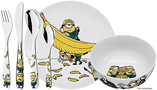 WMF Minions Set de 6 pièces pour enfants avec couverts pour enfants en acier inoxydable poli Cromargan et à partir de 3 ans - Passe au lave-vaisselle