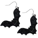 Herdear Bat Drop Halloween Earrings Women Bat Earrings Bat Halloween Themed Graphic Dangle Earrings