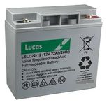 Lucas LSLC22-12 12V 22AH (17AH 18AH 19AH 20AH 21AH) VRLA AGM Sealed Rechargeable Battery for Golf Trolley, Mobility Scooters & Wheelchairs