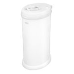 Ubbi Stainless Steel Nappy Bin, Odour Locking, No Special Bag Required, Award-Winning Diaper Pail, Cassette Free Disposal System, Matte White