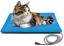 lesotc Outdoor Pet Heating Pad for Dog & Cat, Multi-Size Waterproof Heated Cat Dog Bed for Outside, Pet Heater Warmer Mat Blanket with Chew Resistant Cord for Senior Dog Cat House Whelping Box