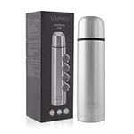 GOURMEO Thermal Flask - Insulated Stainless Steel Flasks for Hot and Cold Drinks - Vacuum Travel Flask - Drink up to 350ml