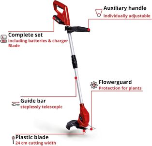 Einhell Cordless Grass Trimmer 18V – 24cm Cutting Width, Battery & Charger