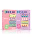 Aya Papaya Ouchie Non-Toxic Printed Bandages Double Combo (40 Pack) - Pink & lavender