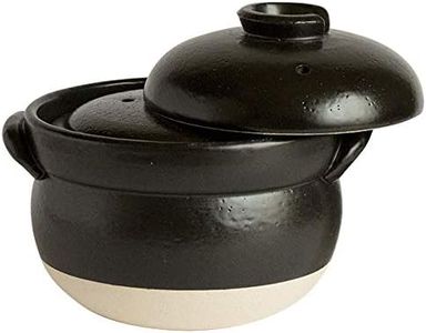 Japanese Donabe Rice Cooker, 3 Go, with Inner Lid, 1900ml, Made in Mie, Japan
