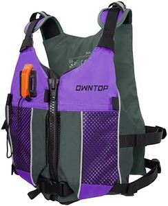 Owntop Swim Jacket Adult, Lightweight Kayak Swim Vests, Hydration Pocket for Wakeboard, Boating, Fishing, Water Sports (Purple, M/L)