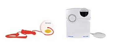 Secure Caregiver Alert System - Wireless Receiver and Wireless Pull Cord Nurse Call Transmitter - Elderly Disabled Fall Prevention Patient Safety Aid