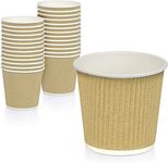 SEZ Premium Ripple Paper Cups for Wedding Event and Office Use(Brown,120 Ml) Pack of 25