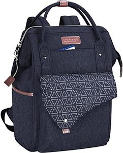 KROSER Sac à Dos pour Ordinateur Portable 15.6" Scolaire Élégant avec Port de Chargement USB Imperméable pour Voyage/Affaires/Collège/Femmes/Hommes Laptop Backpack-Bleu