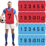 24 Pack Nylon Mesh Scrimmage Team Practice Vests Pinnies Jerseys Train Vest for Adult Sport Basketball Soccer Football