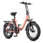 ENGWE L20 2.0 1125W Motor Peak, Upgraded Folding Electric Bike for Adults, 20 * 3.0" Fat Tire Step-Thru Ebike, 52V13Ah 68Miles 28MPH 75N.m Urban Commuter,7-Speed Gear-Pink