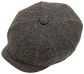 KBETHOS W-310 Wool Felt Applejack Ivy Cap Hat - BLK - L-XL