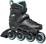 Rollerblade RB 80 Women's Urban Inline Skate, Black and Light Blue