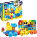 MEGA BLOKS Fisher-Price ABC Blocks Building Toy, ABC Musical Train with 50 Pieces, Music and Sounds for Toddlers, Gift Ideas for Kids Age 1+ Years