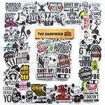 50 pcs Gym Workout Vinyl Sticker Pack- Use as Waterbottle Decals, Bodybuilding Weight Lifting, Strength Training Motif Gifts, Bench Press Dumbell Biceps Exercise, Muscle Pumping Iron & Locker Stickers