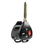 Key Fob Keyless Entry Remote Shell Case & Pad fits Toyota 2008-2013 Avalon / 2007-2011 Camry / 2008-2013 Corolla / 2009-2014 Venza (HYQ12BBY, GQ4-29T)