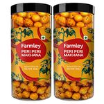 Farmley Roasted & Flavored Makhana I 166 gram, Peri Peri Flavoured Crispy & Healthy (Pack of 2, Each 83 gram)