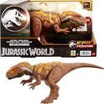 Mattel Jurassic World Wild Roar Megalosaurus Dinosaur Figure with Continuing Roar Sound & Attack Action, Posable Physical Toy & Digital Play