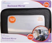 Dreambaby Car Seat Mirror - Extra-Wide Baby Car Mirror for Back Seat Rear View - with Wide Angle View - Newborn Essentials Baby Mirror - Suitable for Vehicles with Detachable & Fixed Headrest